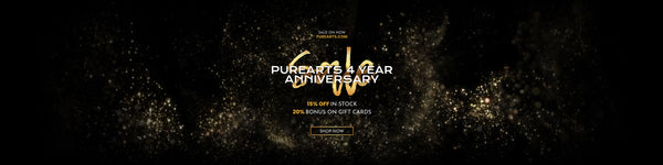 PureArts 4 Year Anniversary Sale! 15% off in-stock & 20% bonus on gift cards!