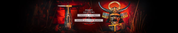 PureArts Naoe Hidden Blade Replica and Yasuke Helmet Replica